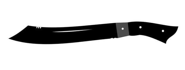 Silhouette of Pattimura’s Machete, Traditional Indonesian Weapon