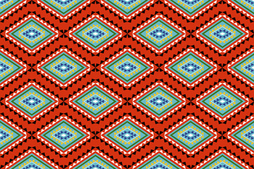 Native tribal vector seamless pattern. Navajo American ornament. Ethnic South Western decor style. Boho geometric ornament. Vector seamless pattern. Mexican blanket, rug. Woven carpet illustration