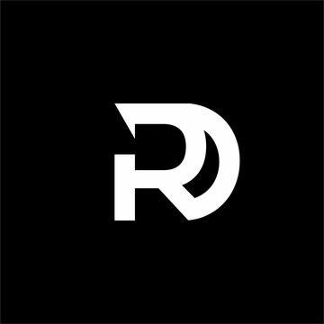 Abstract initial letter PRD logo design.