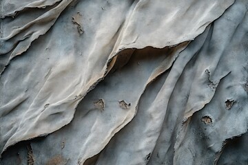 Naklejka premium Weathered Torn Fabric Closeup Textures of Shabby Material