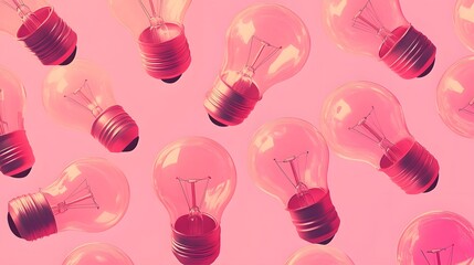 Abstract and Creative Pink Idea Conceptual Illustration for Design Inspiration