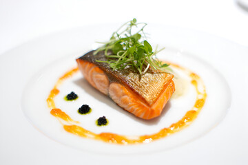 grilled salmon steak
