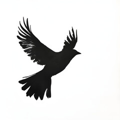 Obraz premium A simple, artistic drawing depicting a sparrow flying over the Sicilian coast on a black background.