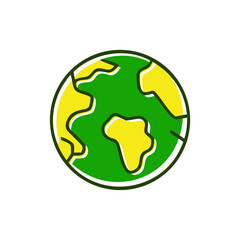 Fototapeta premium Earth Globe Icon - icon on “Eco / Sustainability” theme 