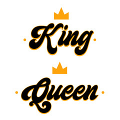 King Queen collection couple Icon Vector illustration