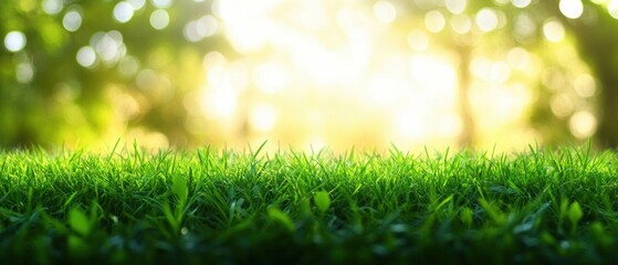 Obraz premium Spring Meadow Under Soft Sunlight