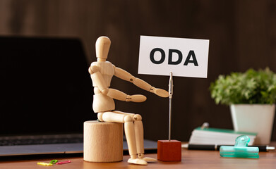 There is word card with the word ODA. It is an abbreviation for Official Development Assistance as...
