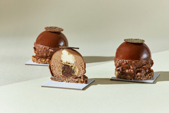 Chocolate mousse dessert. 