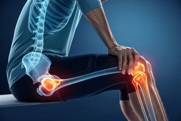 X-ray image of a knee joint