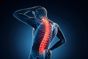 X-ray Image Highlighting Areas of Pain