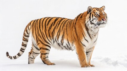 Obraz premium siberian tiger isolated on white background