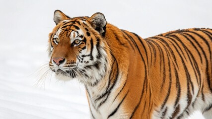 Obraz premium indochinese tiger isolated on white background