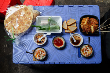 Street Food Table in Vietnam