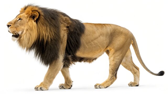 transvaal lion isolated on white background