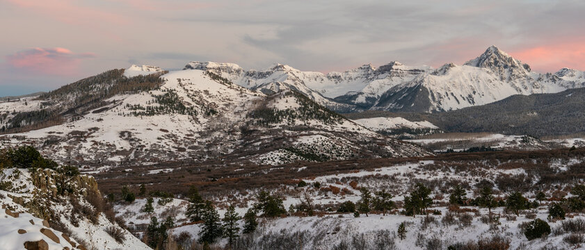 Dallas Divide in Winter. San Juan Mountains. Colorado. vt
