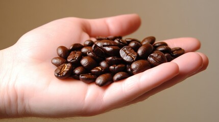 Handful of Coffee Beans