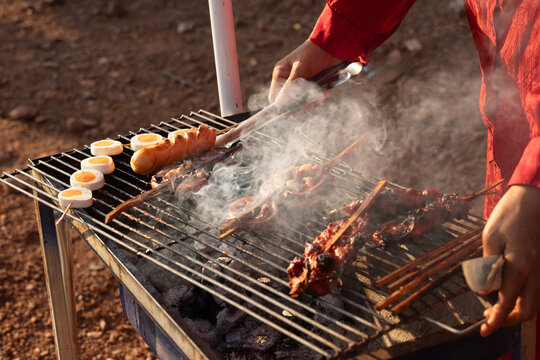 Street Food Grill in Cambodia