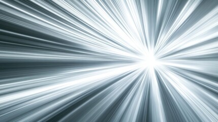 Fototapeta premium Abstract Speed Burst: A Silver Zoom into Light