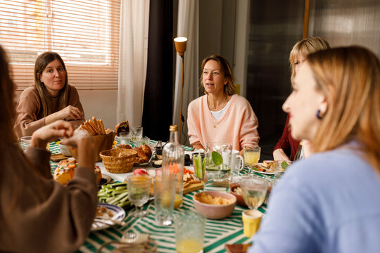 Friends gather for a brunch