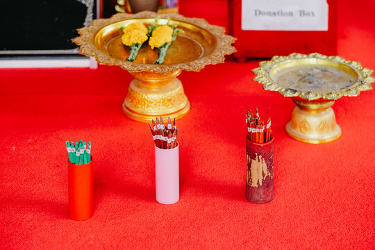 Buddhist Fortune Sticks at Temple