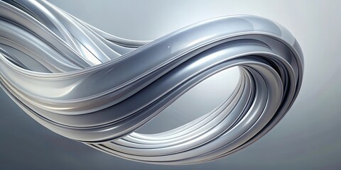 Abstract Silver Swirls Background