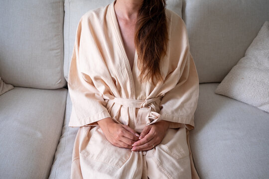  Cozy Relaxation in a Soft Beige Robe