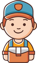 Delivery Worker Cartoon