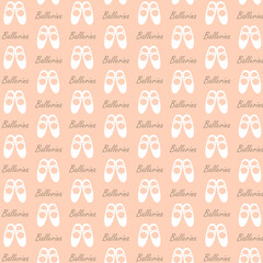 Ballerina pink vector, seamless repeat pattern design background, gift wrap paper