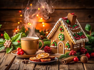 Festive Christmas Food Photography: Gingerbread House, Cookies & Eggnog
