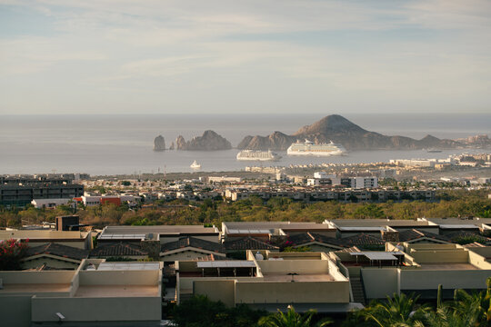 Coastal View of Cabo San Lucas, Mexico in the morning
