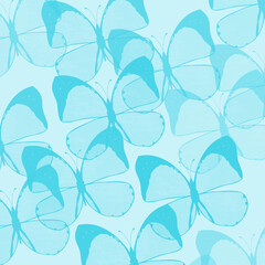 Vector butterfly seamless repeat pattern design background, gift wrap paper