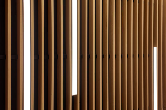 Modern Wooden Wall with Integrated LED Lighting