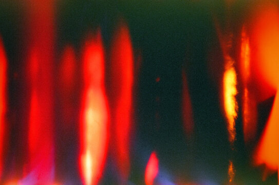 Blurred Abstract Dynamic Light leak in Dark Night 