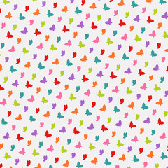 Vector butterfly seamless repeat pattern design background, gift wrap paper