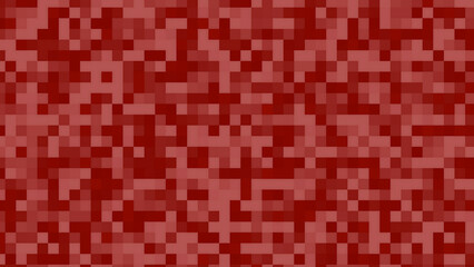 Fototapeta premium Red square pixels form a textured background pattern