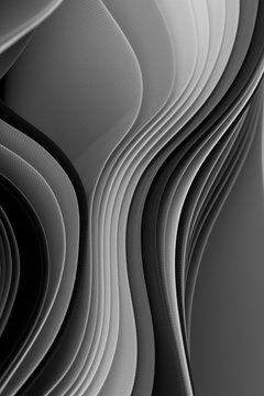 Abstract Black and White Folded Paper Patterns in Soft Minimalist Styl