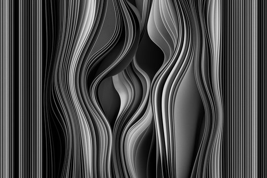 Abstract Black and White Folded Paper Patterns in Soft Minimalist Styl