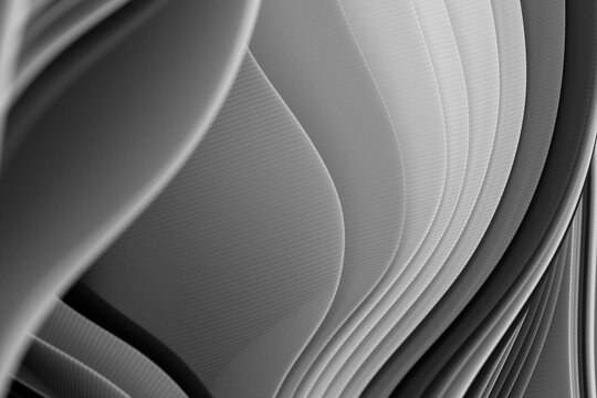 Abstract Black and White Folded Paper Patterns in Soft Minimalist Styl