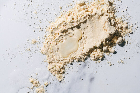 Overhead Shot of Plant-Based Proteins with Bold Shadows and Hard Light
