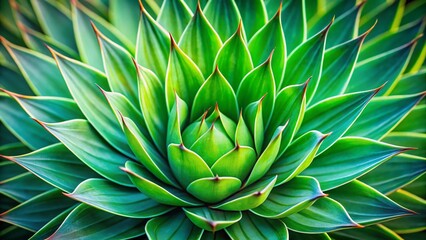 Fototapeta premium Lush Green Agave Plant Portrait, Desert Botanical Photography