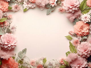 pink cherry blossom frame