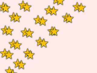 Pink background with stars border corner