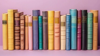 Naklejka premium Colorful Antique Book Collection