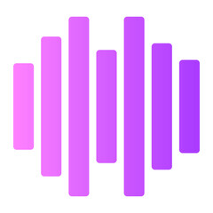 sound waves gradient icon