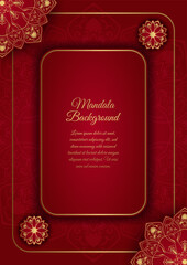 Luxury background with golden mandala ornament