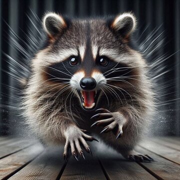 Agressiver Waschb&auml;r