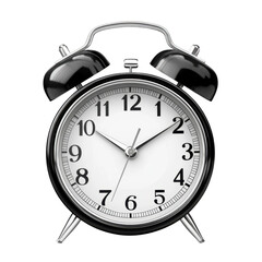 Alarm clock on a black background displaying time with clear visibility and simple design features