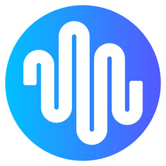 audio waves gradient icon