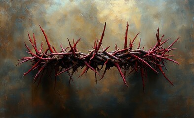 Crown of Thorns Symbolizing Sacrifice and Redemption for Good Friday and Easter Observances