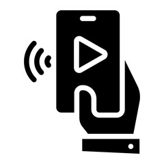 smartphone glyph icon